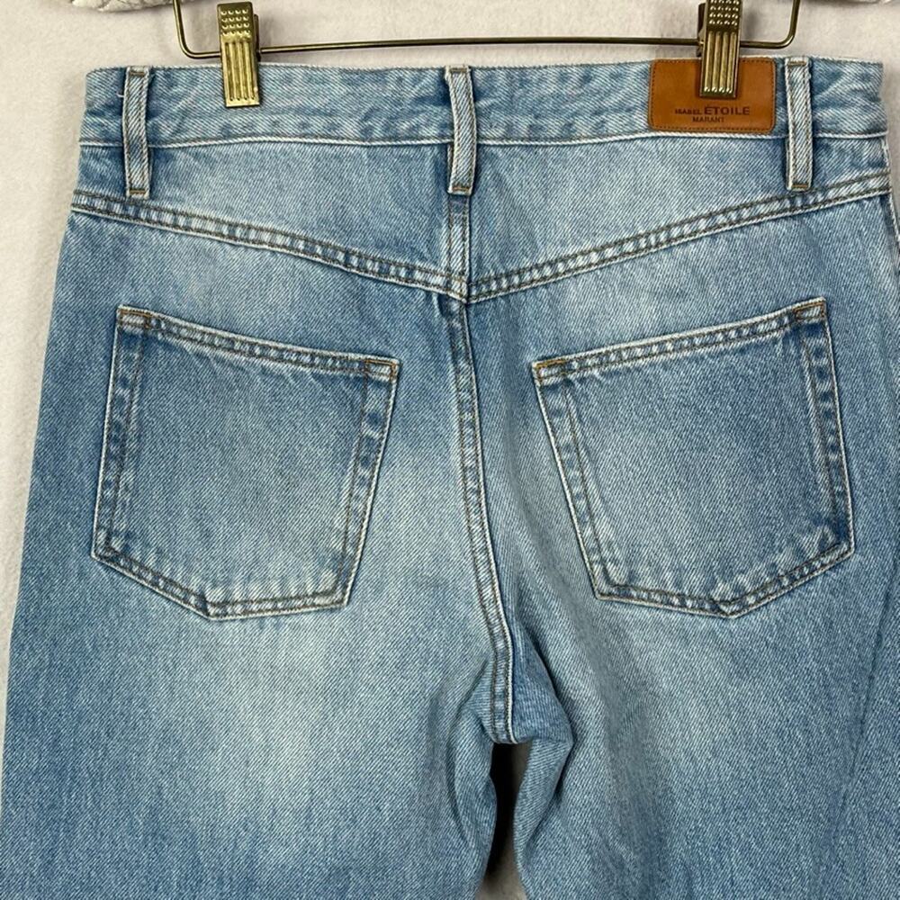 Isabel Étoile Marant Slim Tapered Jeans Women's 36 Light Wash Cotton - Picture 5 of 12
